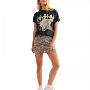 Free People Leopard Skirt